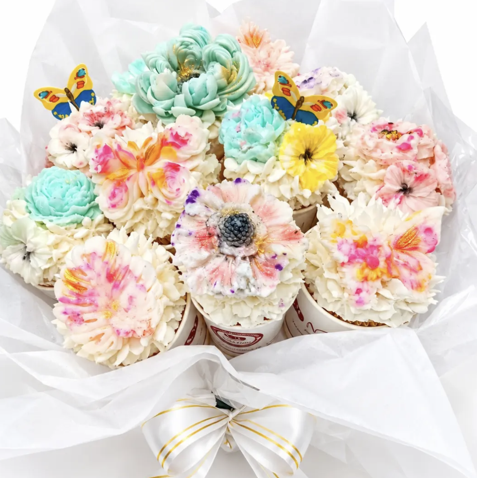 7 Floral Cupcake Bouquet